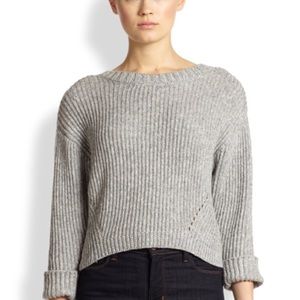 **SOLD**Rebecca Minkoff Giles Cropped Grey Sweater